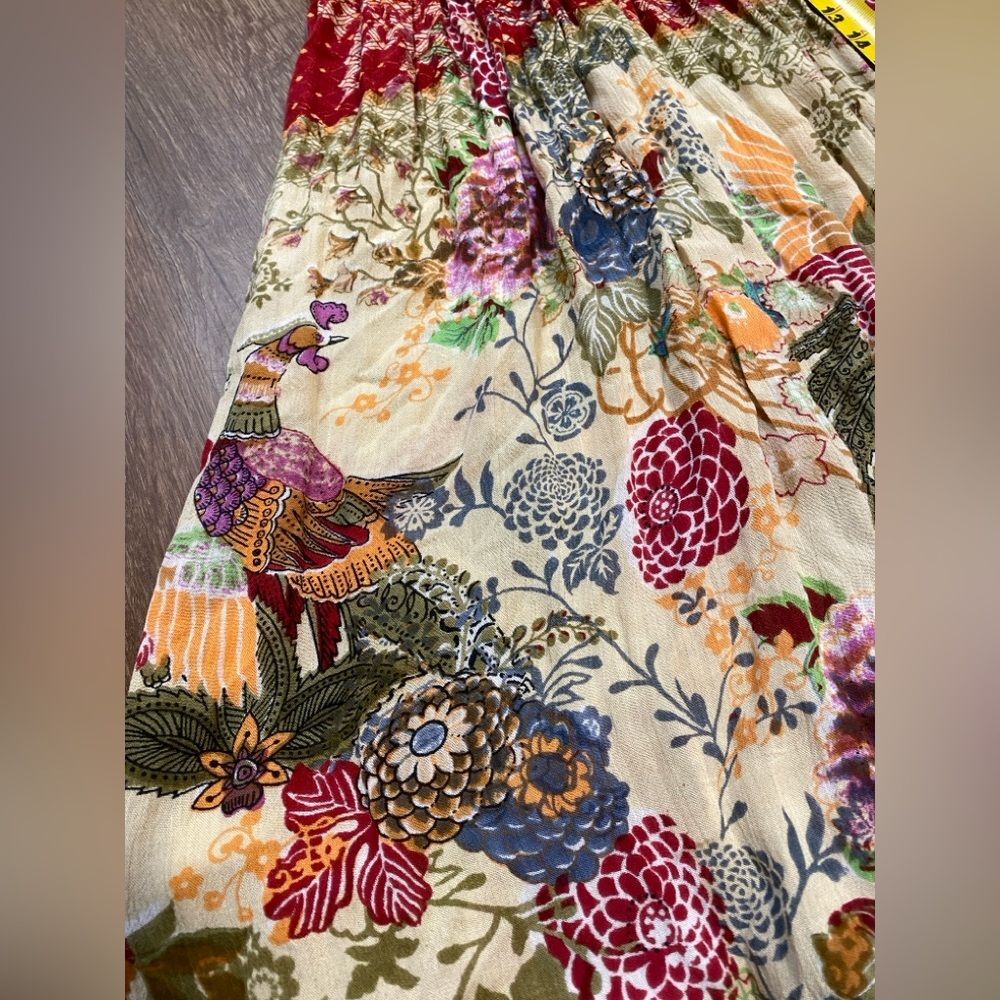 Retro Y2K Oriental Colorful Maxi Skirt:Bohemian Boho Maximalist Kantha Asian - Picture 8 of 8